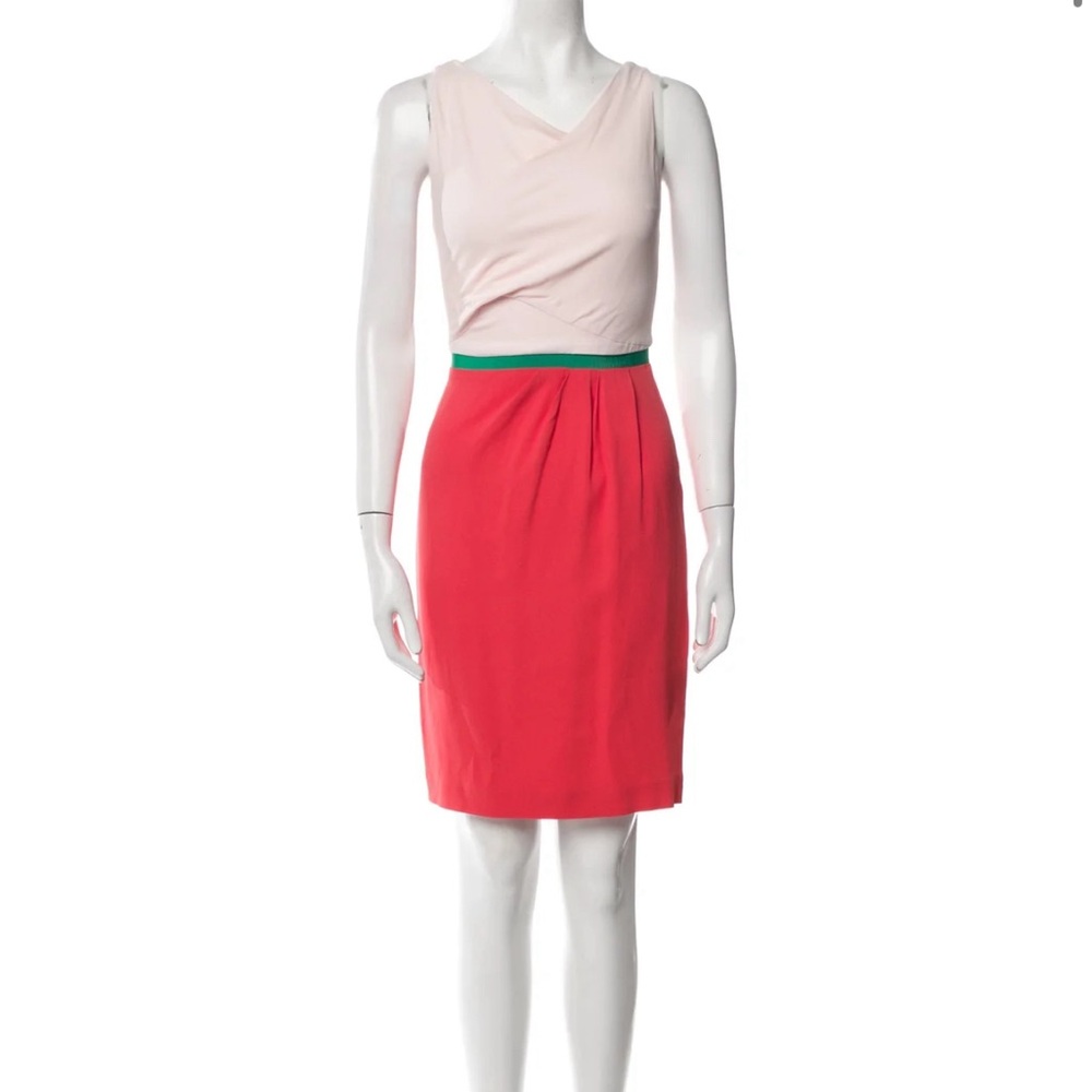 Peter Som Colorblock Pattern Knee-Length Dress Si… - image 1